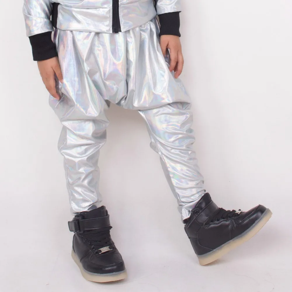 Новые Модные Детские индивидуальные мешковатые флуоресцентные брюки с большим
