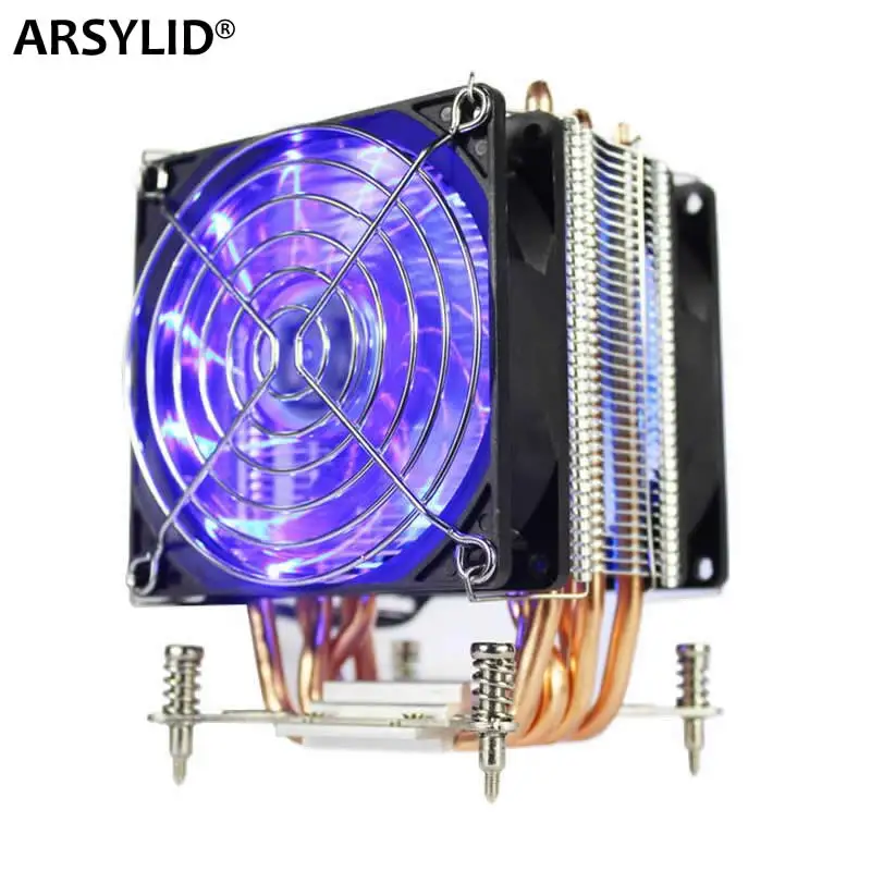Вентилятор ARSYLID для процессора 6 тепловых трубок двойной вентилятор 9 см 4
