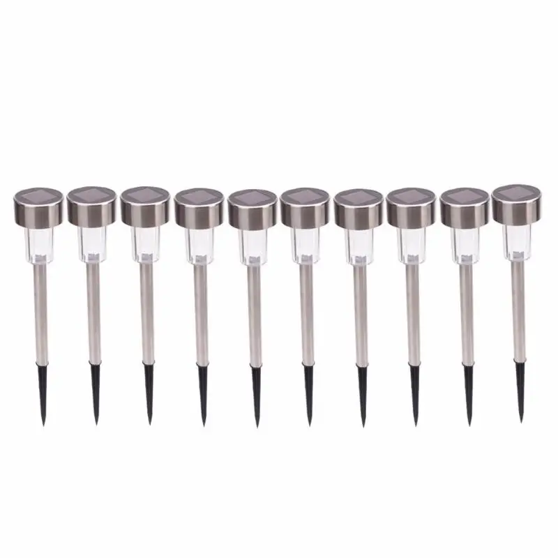 

10Pcs Solar Panel LED Spike Spot Light Spotlight Landscape Garden Yard Path Lawn Solar Lamps Outdoor Grounding Light