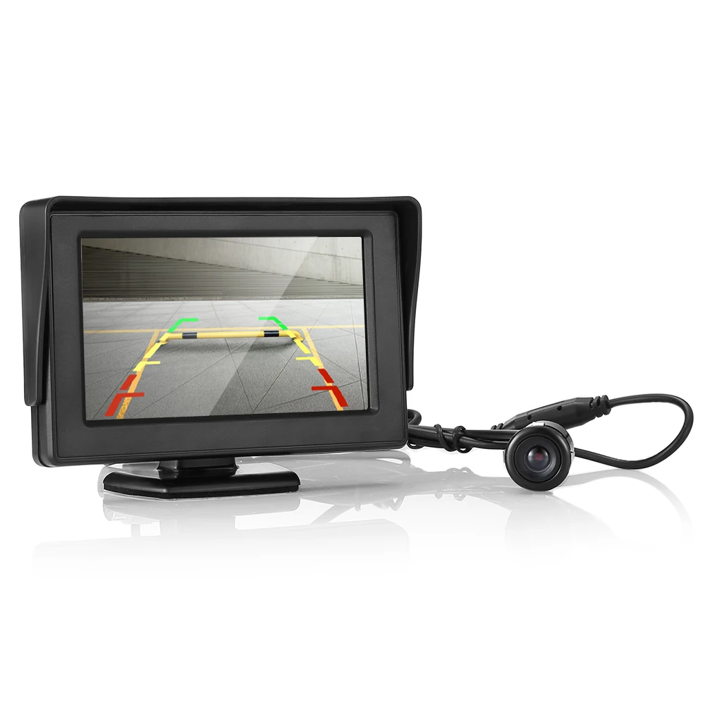 Car 4.3 inch Screen Display Rear View Monitor Night Vision 18.5mm Reversing Camera With 170 Degrees Diagonal Viewing Angle | Автомобили и