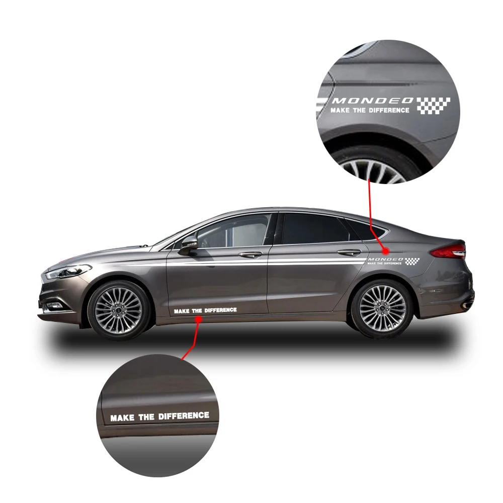 Наклейки на хэтчбек для Ford Mondeo боковая наклейка кузов автомобиля Word наклейки