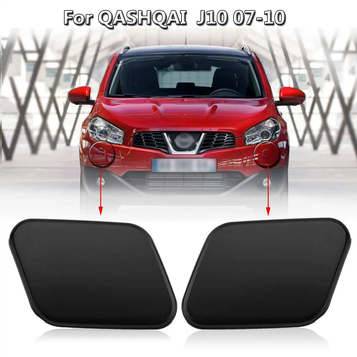 28858JD000 Car Front Right Left Headlight Washer Nozzle Jet Cover Cap For Nissan Qashqai J10 07-10 | Автомобили и мотоциклы