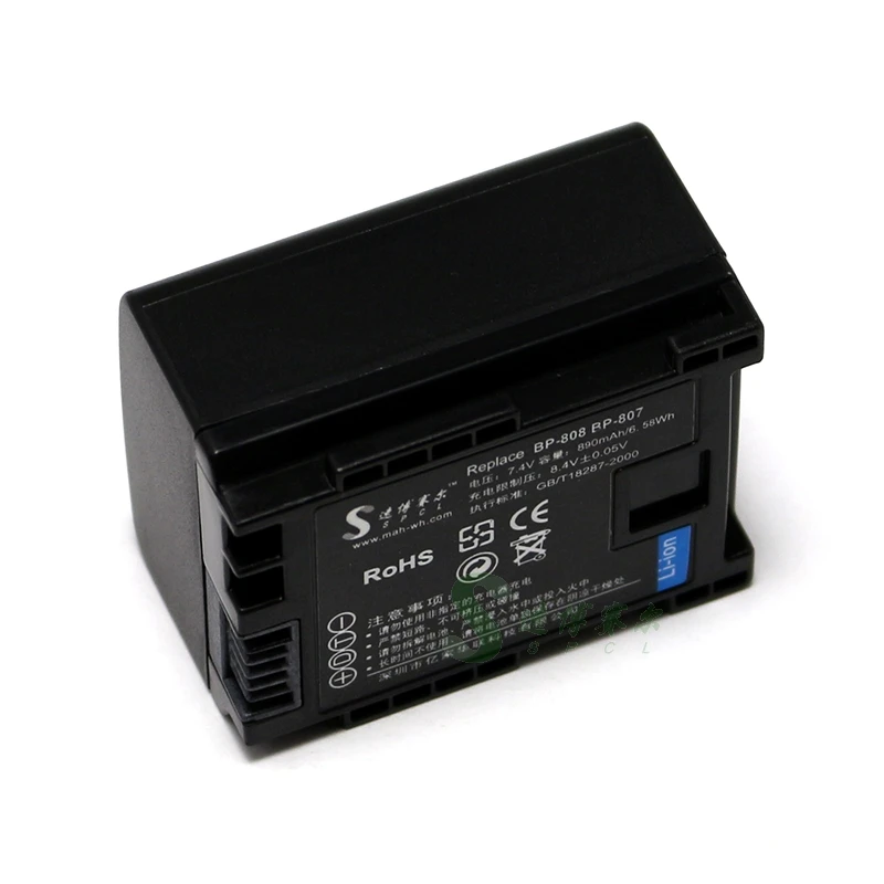 BP 808 807 809 Батарея для Canon FS11 FS21 FS100 FS200 FS22 FS305 FS306 FS307 FS405 FS406 HF100 HF11 HF200