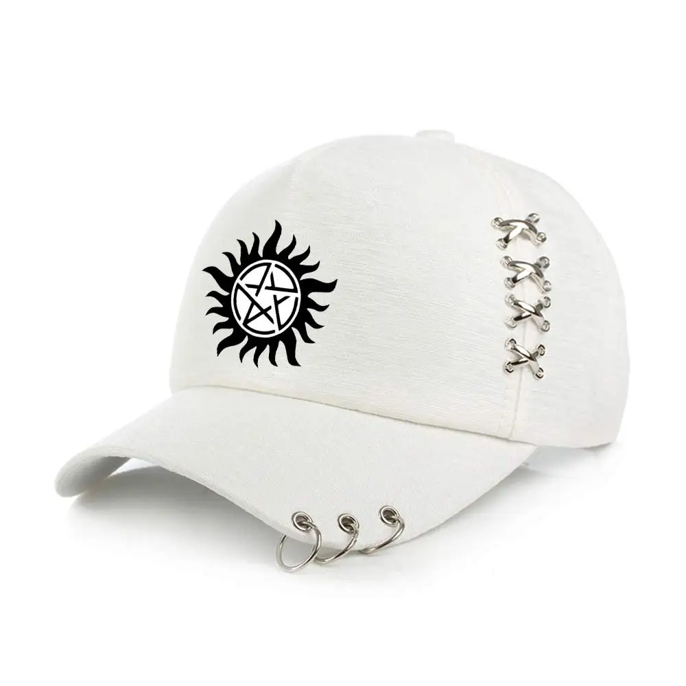 Suncomics сверхъестественная бейсболка с железными кольцами регулируемые Snapback