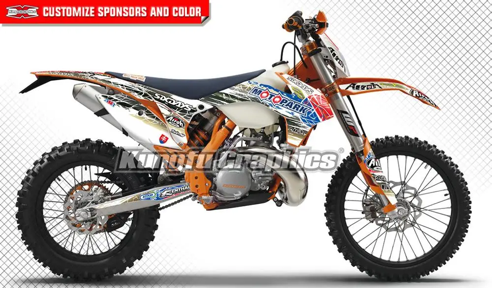 KUNGFU виниловые наклейки на графические автомобили заказ MX Racing Decal для 125 200 250 300 350 450