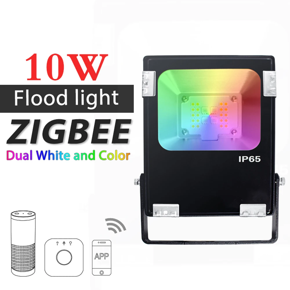 ZIGBEE ZLL светодиодный прожектор 10 Вт RGB + CCT WWCW Контроль цветовой температуры