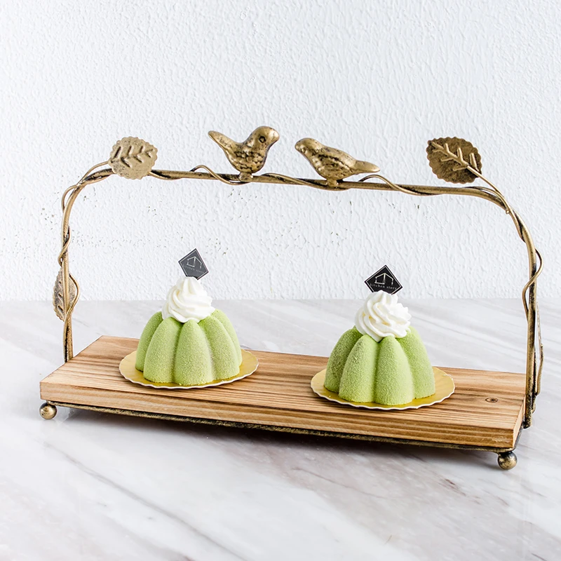 

Tray Snack Frame Solid Wood Dessert Platform Fruits Exhibition Frame Of Furniture