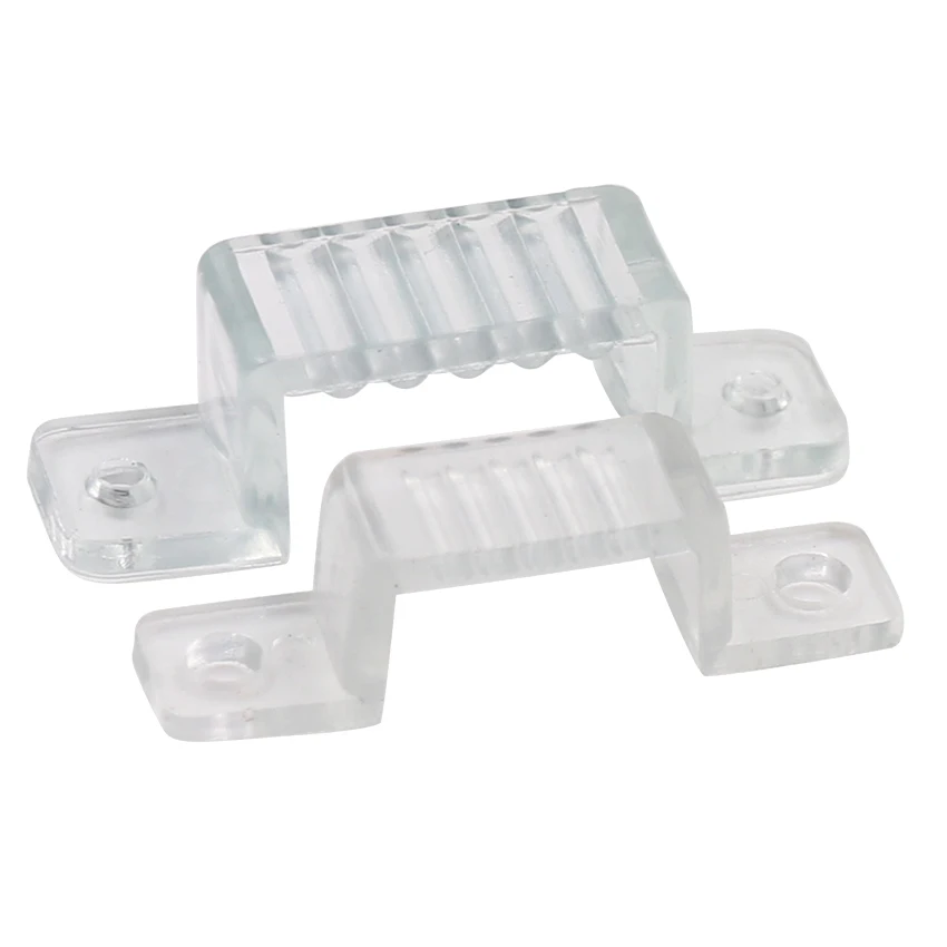 20/100pcs 12mm 18mm LED Strip Clips for 110V 220V 5050 2835 5054 LED Strip Plastic Buckle Fixing Clip Flexible Accessories