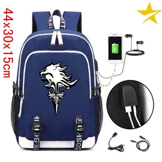 Suncomics Final Fantasy рюкзак usb зарядка Рюкзак для ноутбука Противоугонный унисекс