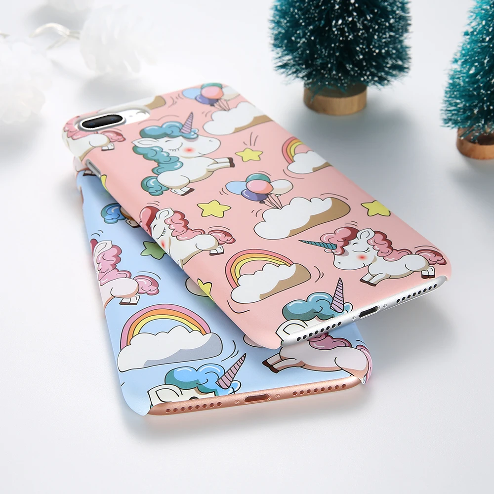 KISSCASE Unicorn Case For iPhone XR XS Max Chic Pink Cover 7 8 6 6s Plus X 5 5s SE Protective PC Plain Phone Capinhas |