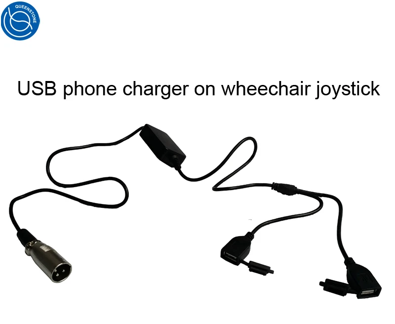 USB wheelchair power adapter cable converter with phone charger | Braces &amp Supports