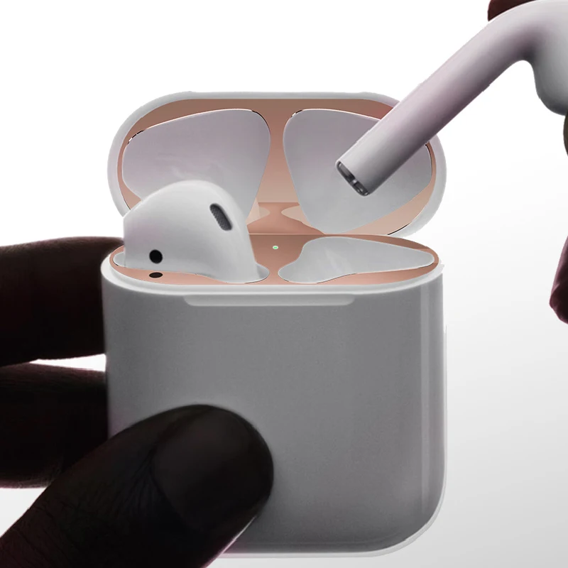 Металлическая защита от пыли Защитная Наклейка для Apple AirPods чехол аксессуар