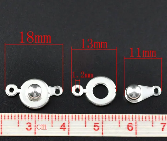 Милая 50 Посеребренная крепежная застежка для прицепа 18x9 5 мм (B09384)|jewelry women|jewelry