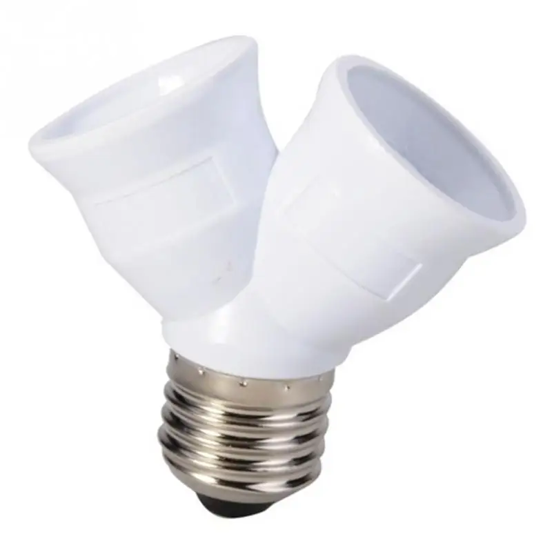 E27 to 2 lamp Holder Converter Socket Conversion light Bulb Base type 2E27 Y Shape Splitter Adapter | Мебель
