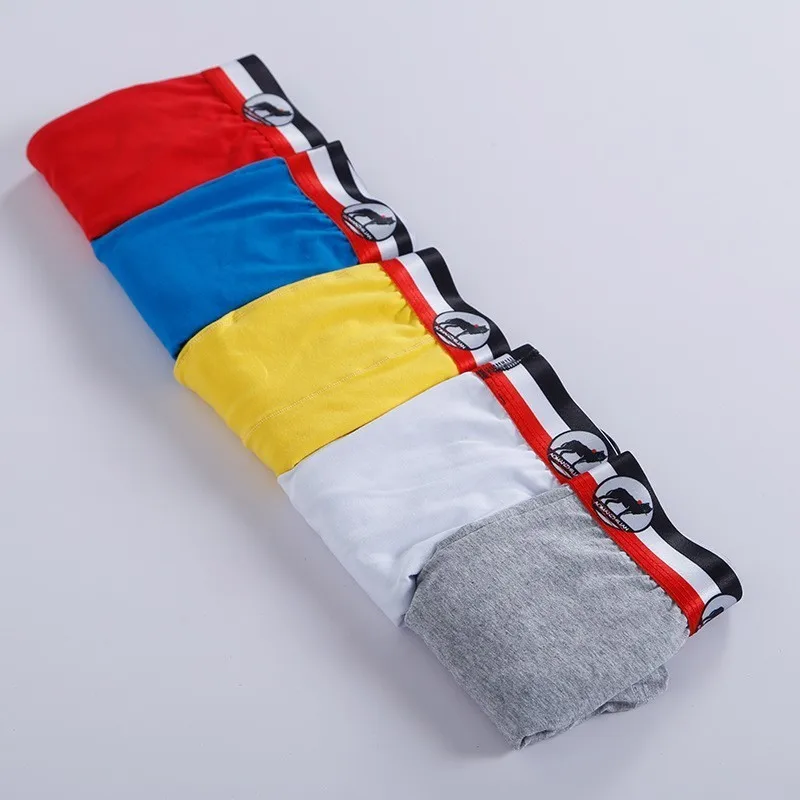 2018 однотонные мужские трусы шорты из хлопка сексуальное мужское нижнее белье