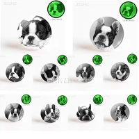 5pcs 1 pcs diy dog 25mm luminous glass dome jewelry accessories diy bulldog pendant round cabochon making gift for pet lover
