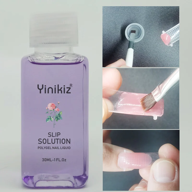 Полигель Yinikiz 30 мл жидкий раствор для быстрого наращивания ногтей Гель лак
