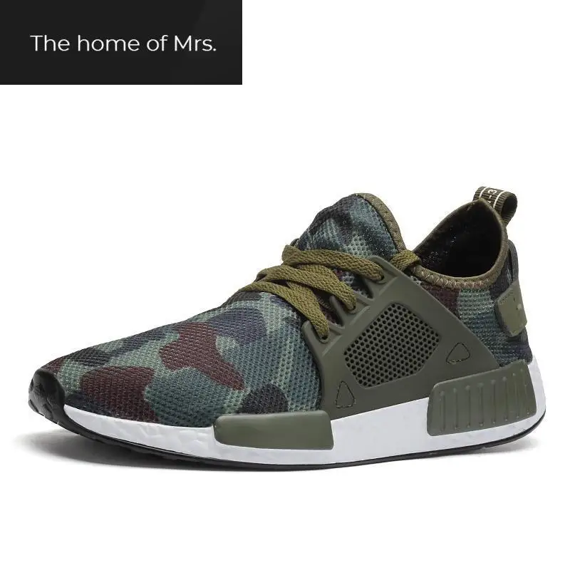 Новинка Мужская спортивная обувь в стиле милитари Камуфляжная Сезон лето 2018 года