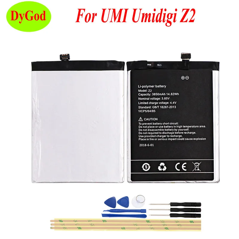 Аккумулятор DyGod 3850 мАч для UMI Umidigi Z2 Сменный аккумулятор смартфона с