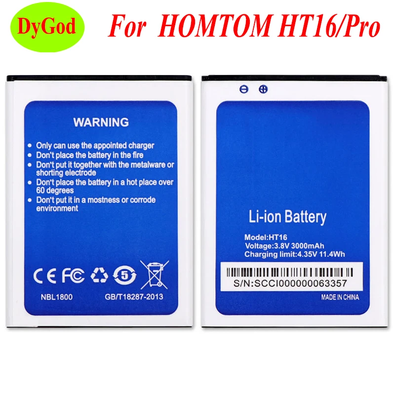 Аккумулятор для HOMTOM HT16 Pro Bateria Batterij аккумулятор 3000 мАч|3 battery|battery 3battery for |