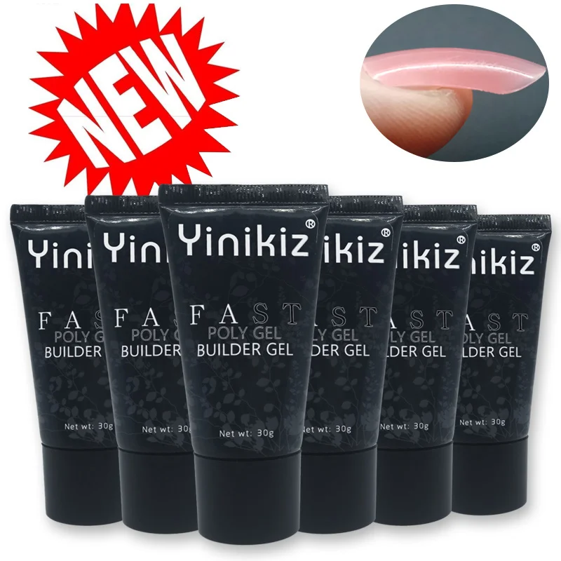 Yinikiz 30g поли моментальный эффект! УФ гель быстро конструирующий наращивание ногтей Клей карандаш акриловые