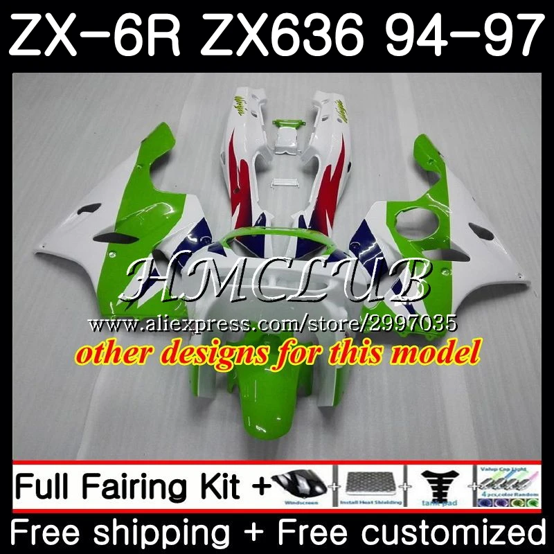 Корпус для KAWASAKI NINJA ZX 636 6R 1994 1995 1996 1997 58HC.20 ZX636 600CC 94 97 ZX6R винно красный blk 95 96