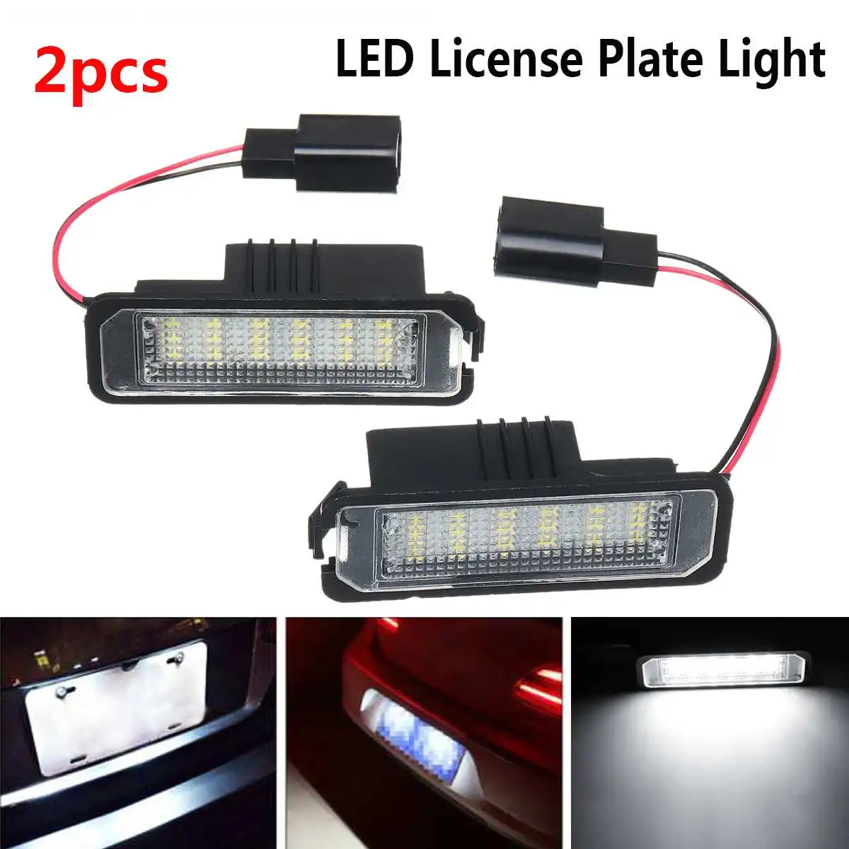 Autoleader 2 шт. светодиодные номерные знаки для VW Golf 4/5 Passat 3C Limo Lupo Polo 9N Универсальный