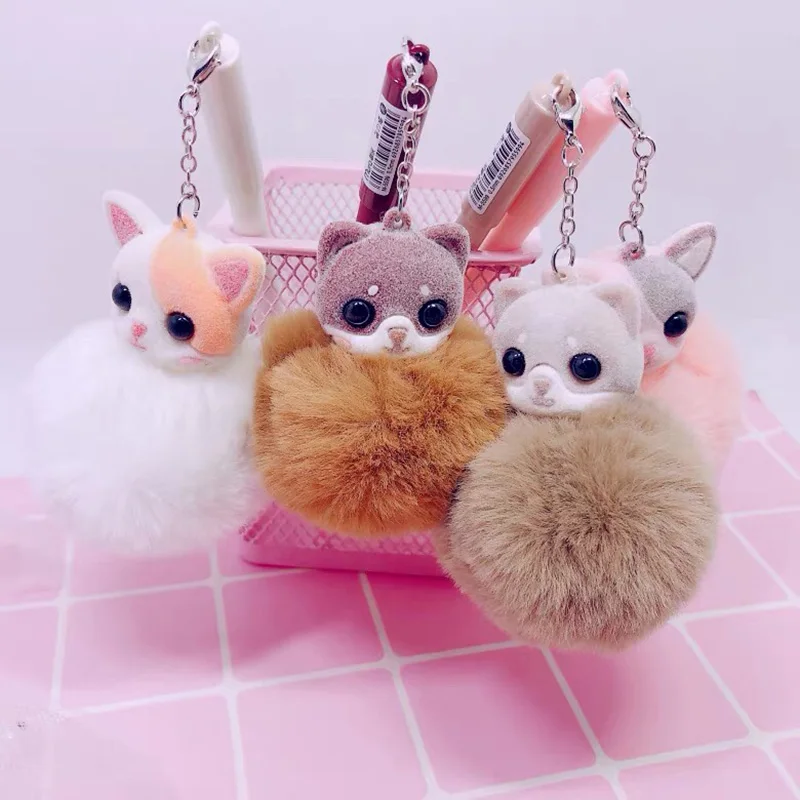 Kawaii мягкие товары для кошек гелевая ручка милые меховой шарик подвеска