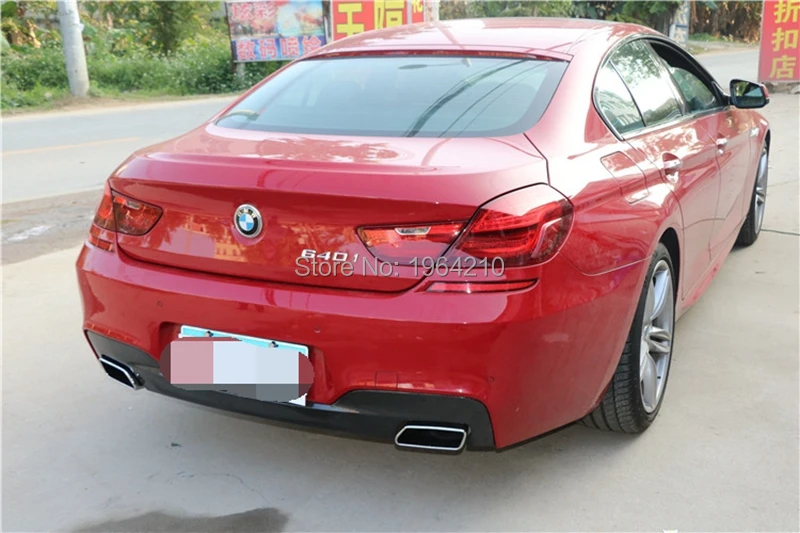 Для BMW F06 F12 F13 M6 6 Series 2012 2016 углеродное волокно задний диффузор бампер спойлер