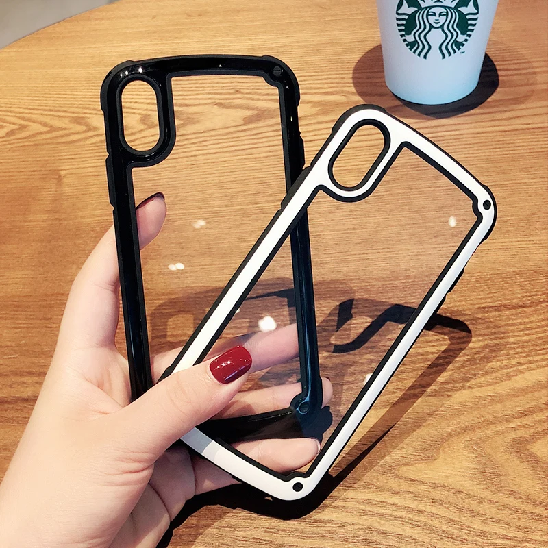Shockproof Bumper Transparent Phone Case For iphone Xr case 8 XS Max 7 6 6S Plus Airbag Silicone TPU Protective Cover |