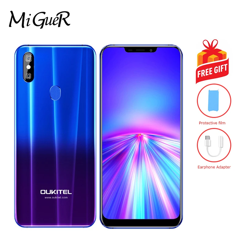 OUKITEL U23 6 18 &quotNotch Display мобильный телефон Android 8 1 MTK6763T Helio P23 Octa Core 6G + 64G беспроводной