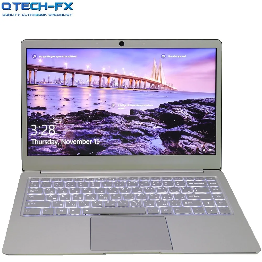 Металлический ультрабук 512 ГБ SSD или 64 Гб + 8 ОЗУ процессор Intel 4 ядра Windows 10 1080P