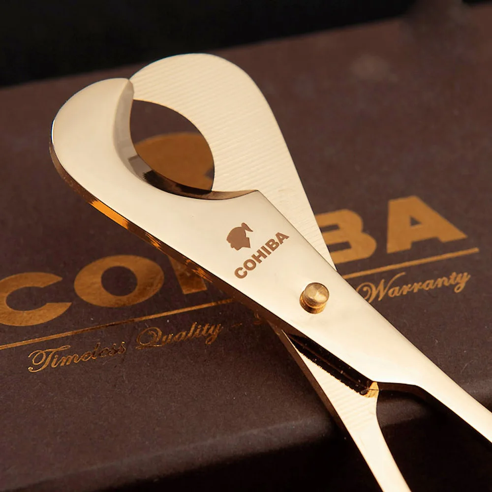 Двойные лезвия COHIBA искусственные ножницы из нержавеющей стали карманный гаджет