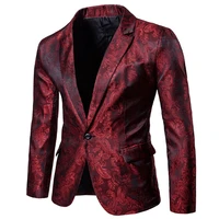 fashion men shiny blazers gold glitter suit jackets male nightclub one button suit blazer dj stage blazers