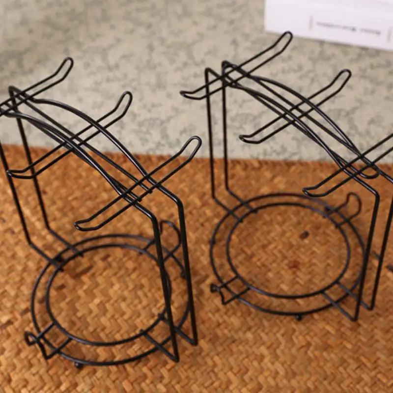 Кофейные чашки тарелки железная стойка Висячие на кружке держатели несколько