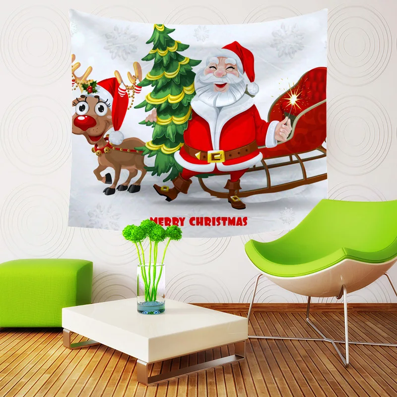 Фоне рисунка Счастливого Рождества Санта Клаус олень Лось зимнего отдыха Новый