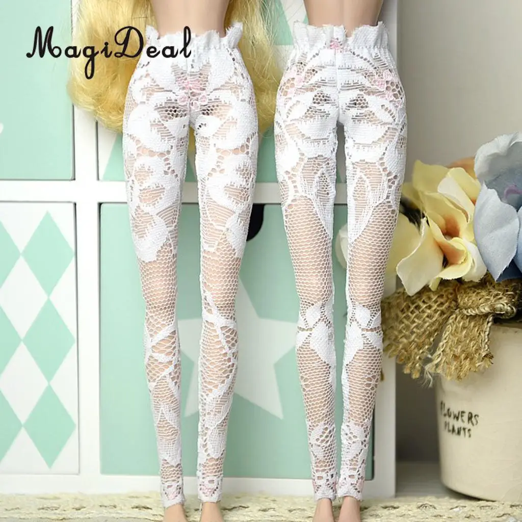 1/6 кукла белые кружевные леггинсы брюки Одежда для Momoko Blythe Licca Dollfie BJD наряд