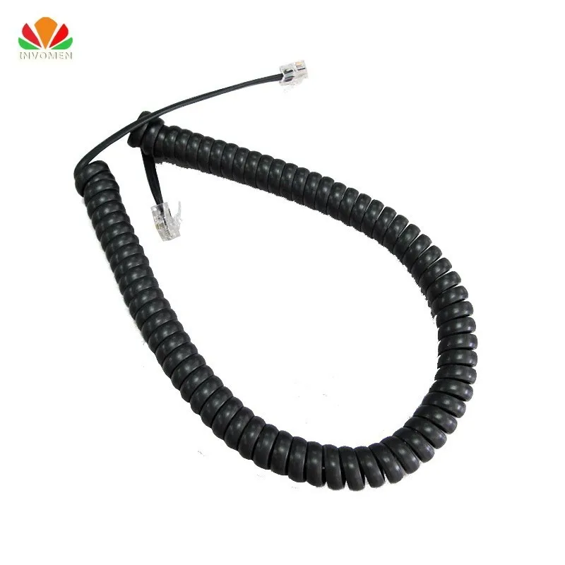 50Cm Long Telephone Cord Straighten 3M Microphone Receiver Line Rj22 4P4c Connector Copper Wire Phone Volume Curve Handset Cable