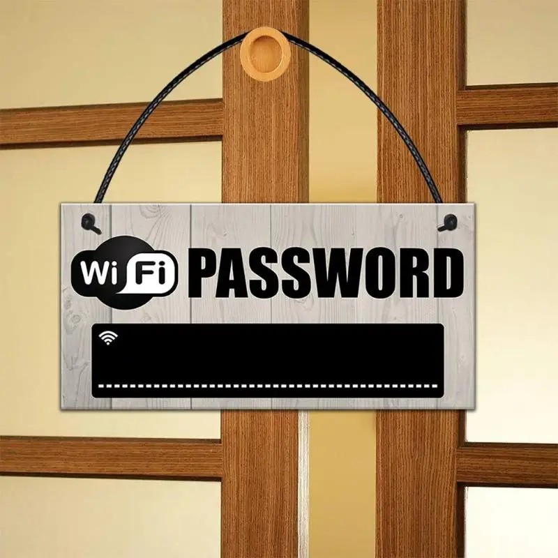 Подвесная деревянная доска с WiFi паролем для приема подвесная табличка магазина