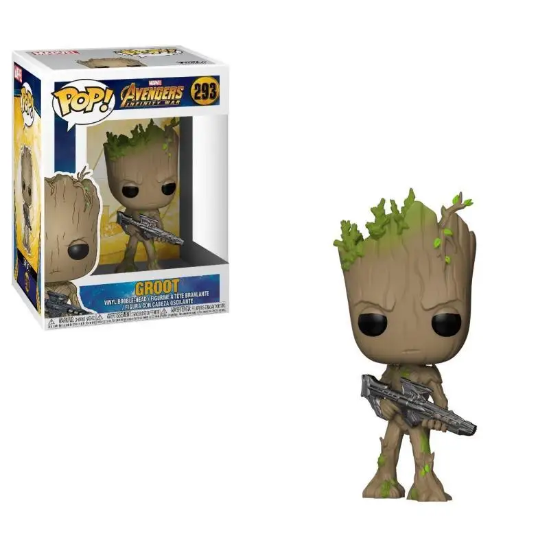 FUNKO POP The Marvel Мстители 3 Бесконечная война Человек паук Грут Железный человек Raytheon