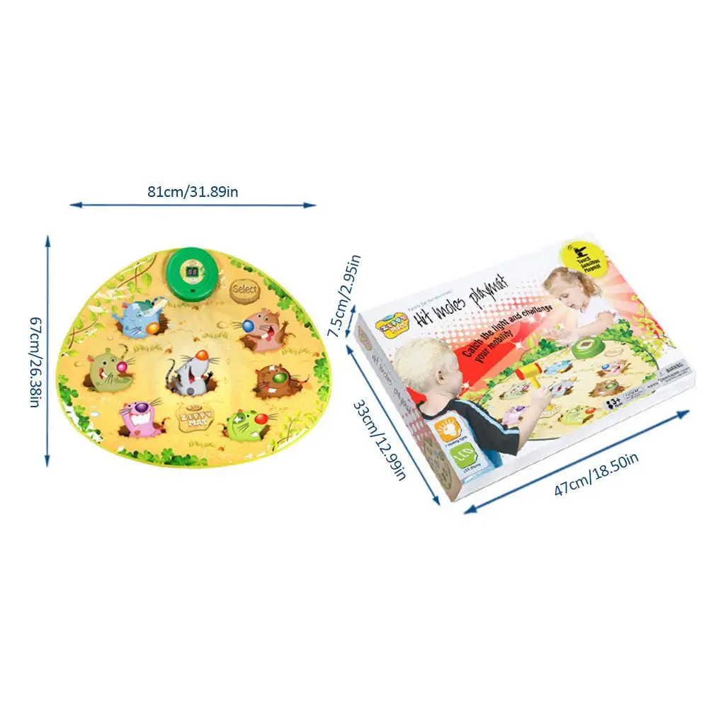 Children's Toy Whac A Mole Game Dance Mat Puzzle Music Toys Educational For Children |