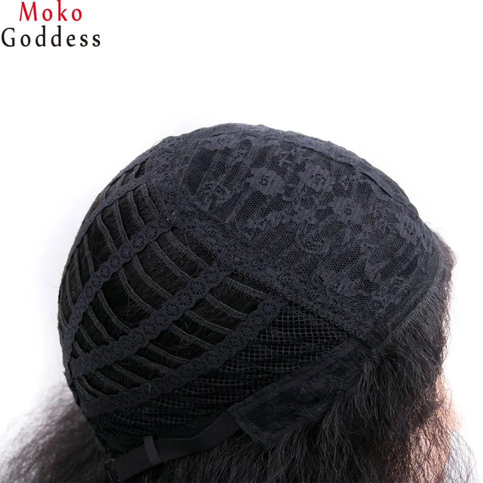 Mokogoddess короткие волосы парики для женщин черный кудрявый парик Синтетический