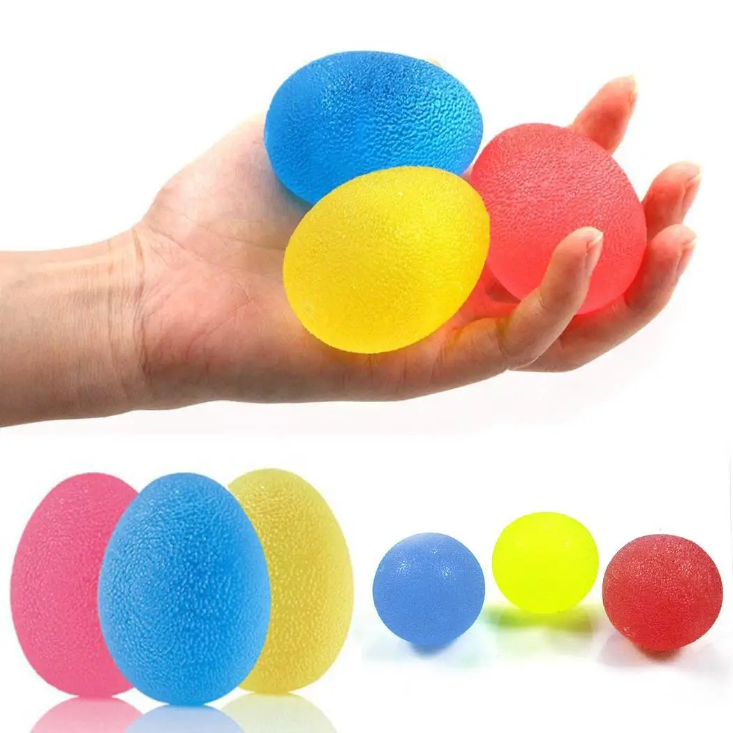 High-elastic Grip Ball Hand Function Rehabilitation Training Set(3Pcs) Round Egg Finger Massage | Спорт и развлечения