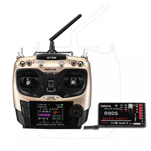 

LeadingStar RadioLink AT9S 2,4 ГГц 10CH обновления Передатчик с R9DS DSSS & приемник FHSS
