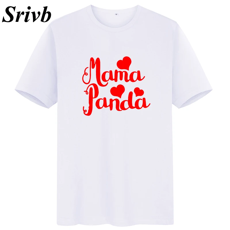 Женская хлопковая Футболка с принтом Srivb Mama Panda Повседневная футболка большого