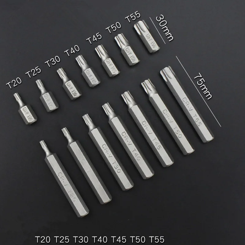 40 шт./компл. Torx с внутренним шестигранником звезда партия ключи дюймовый стандарт