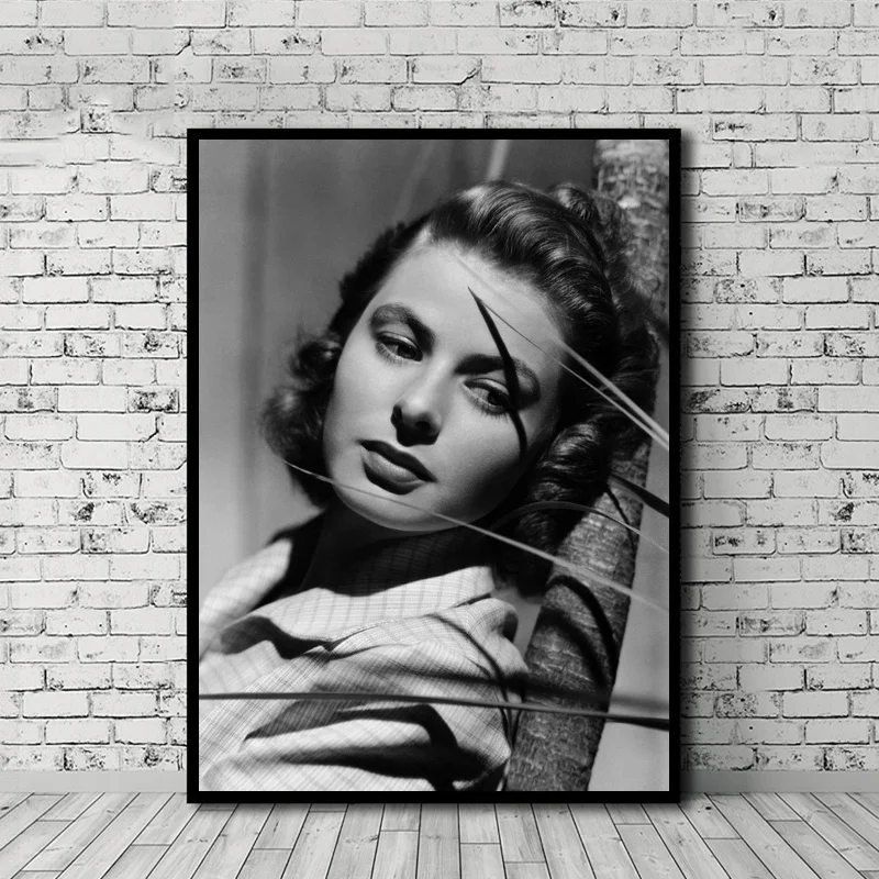 Постер Ingrid Bergman Картина на холсте печать стене домашний декор без рамки Прямая