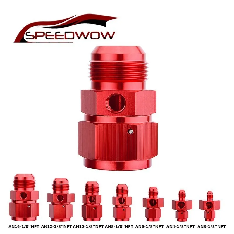 SPEEDWOW Красный Мужской и Женский двойной 1/8 &quotNPT алюминиевый сплав Датчик боковой