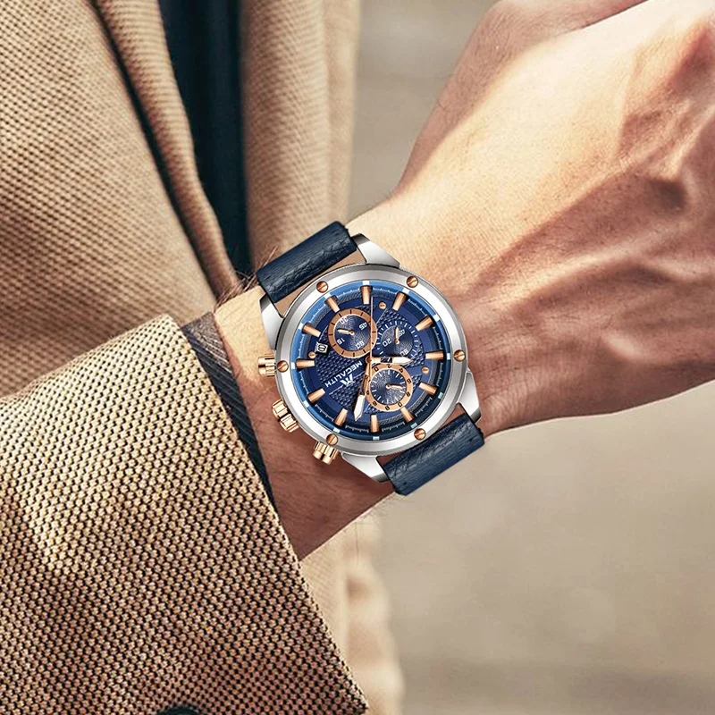 MEGALITH спортивные военные хронограф мужские часы водонепроницаемые Reloj Hombre 2019