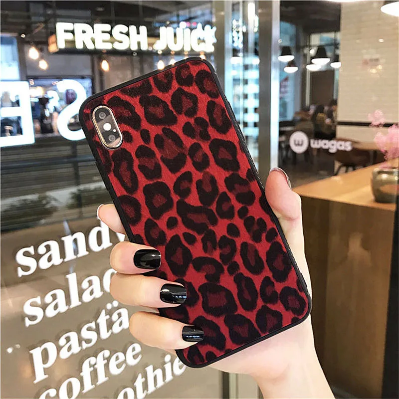 USLION плюшевый леопардовый чехол для телефона для iPhone 11 7 8 Plus X XR XS Max леопардовый чехол s для iPhone 11 Pro Max 6S Plus задняя крышка